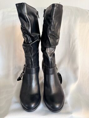 NWT Style & Co. Black Heeel Buckle Boots